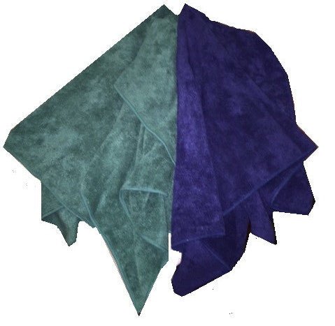 Jumbo Blue & Green Microfiber Detailing Towels