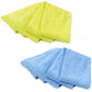 yellow and blue microfiber towels